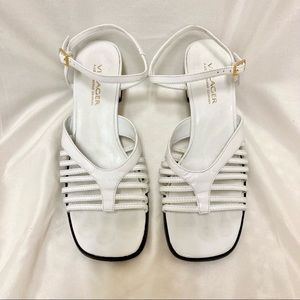 🦋90s Leather Square toe Sandal Heels🦋